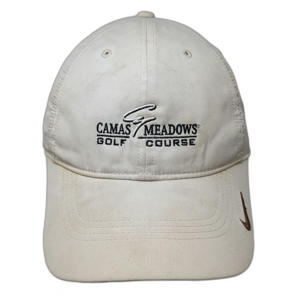 Nike Baseball Cap Beige One Size Strapback Swoosh Camas Meadows Golf Course Hat